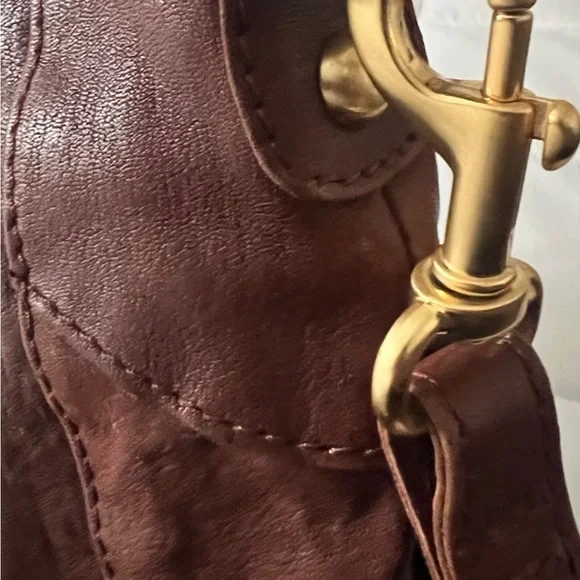 Modalu London Brown Leather Shoulder Bag with Braided Detail - Picture 3 of 15